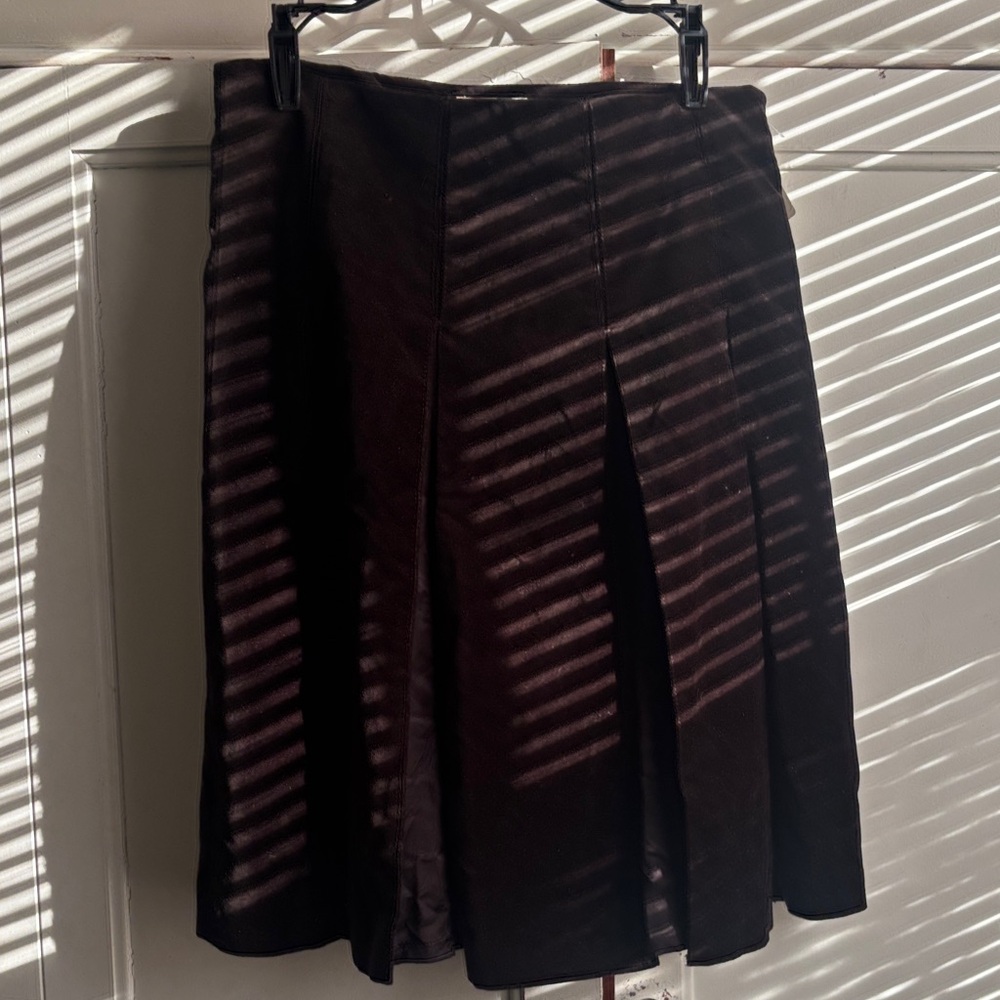 Burberry Dark Brown A-Line Skirt